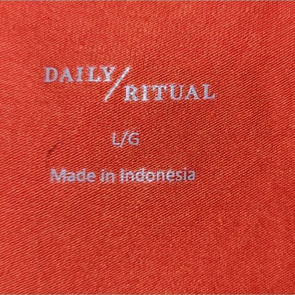 NWT Daily Ritual Women Lightweight Jersey SlimFit Tank Mini Dress Rust Orange L - Picture 6 of 11